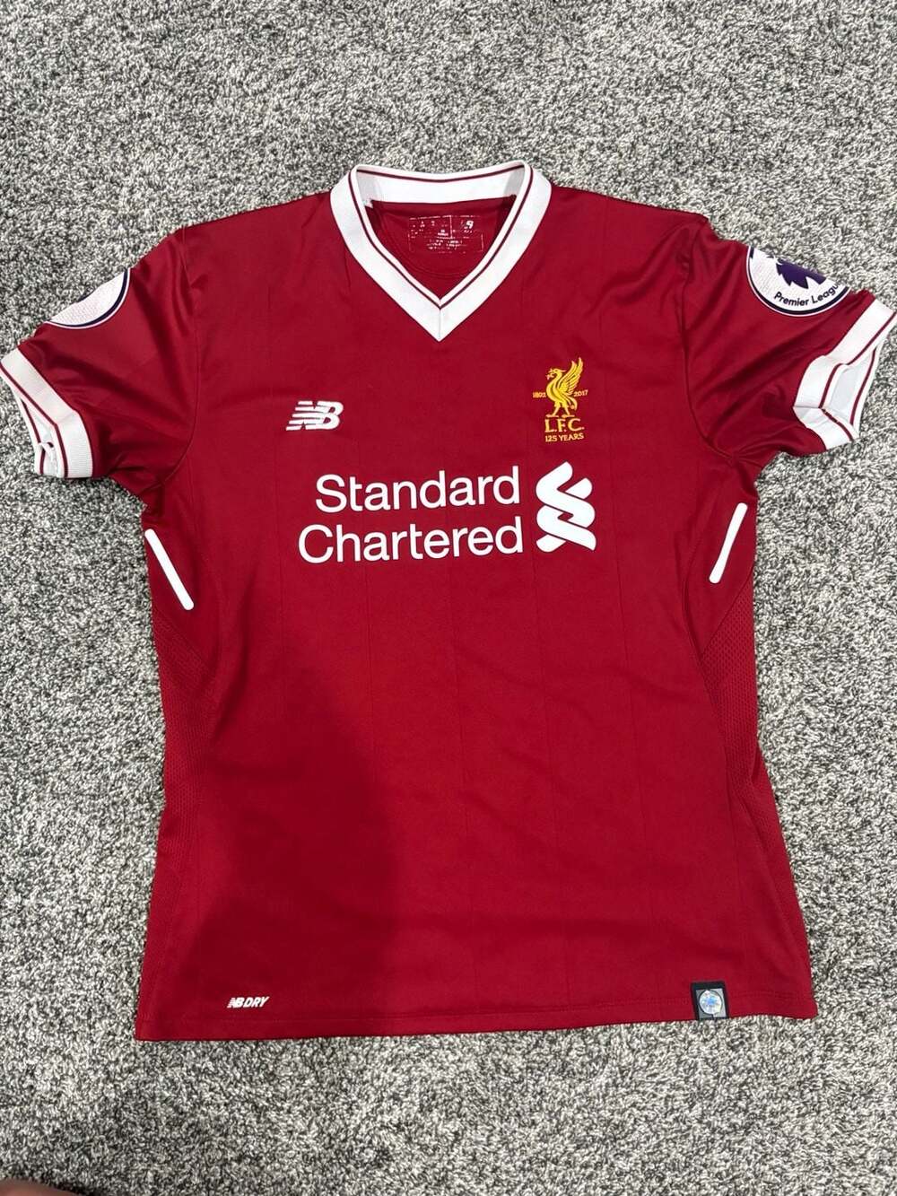 New Balance Liverpool 2017-18 Home Milner 7 Jersey Red Soccer Shirt